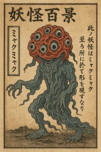葛飾北斎妖怪風ミャクミャク